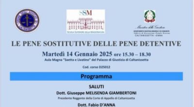 “Le pene sostitutive delle pene detentive” – 14 gennaio 2025