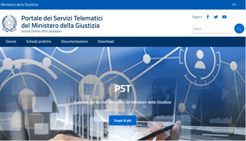 Ministero della Giustizia DGSIA – Modifiche al SitoWeb PST